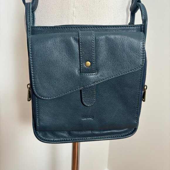 NWOT Minooy Athena crossbody bag in dark green - Picture 1 of 8
